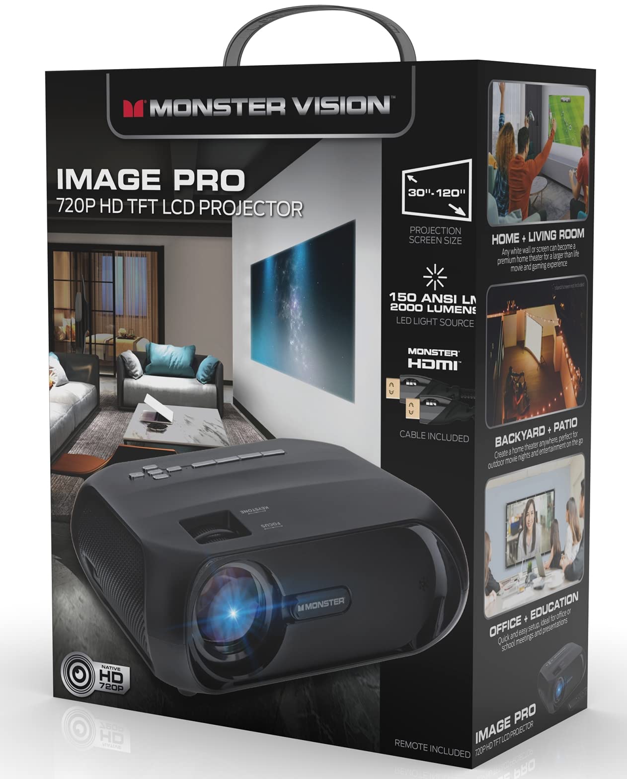 Amazon.com: Monster Image Pro Extra-Bright LCD Projector, 2000